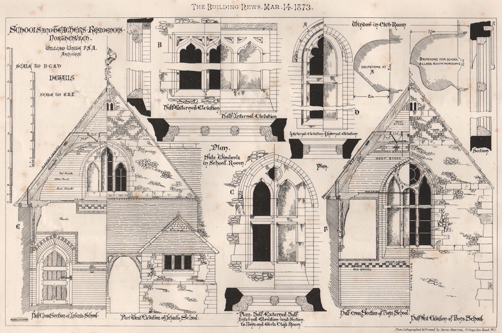 Schools & Teachers residences, Northchurch, Hertfordshire; W White Archt 1873
